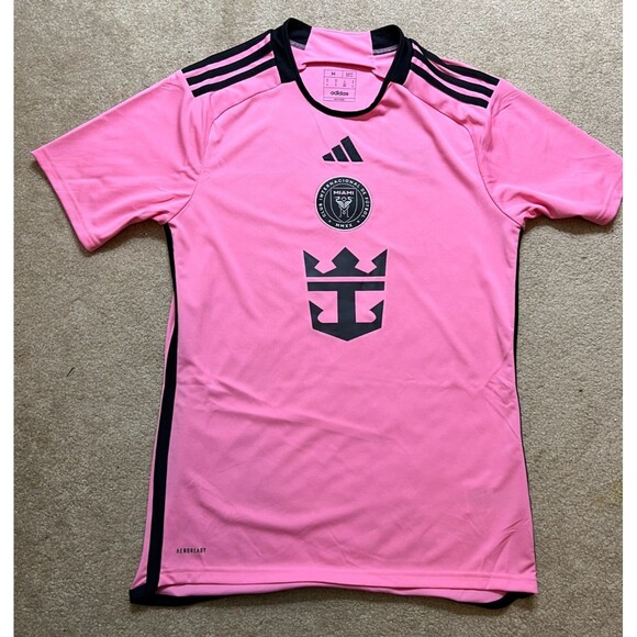 Adidas Inter Miami CF Lionel Messi Home Soccer Jersey Pink JE9741 Men's Size M - Picture 1 of 9